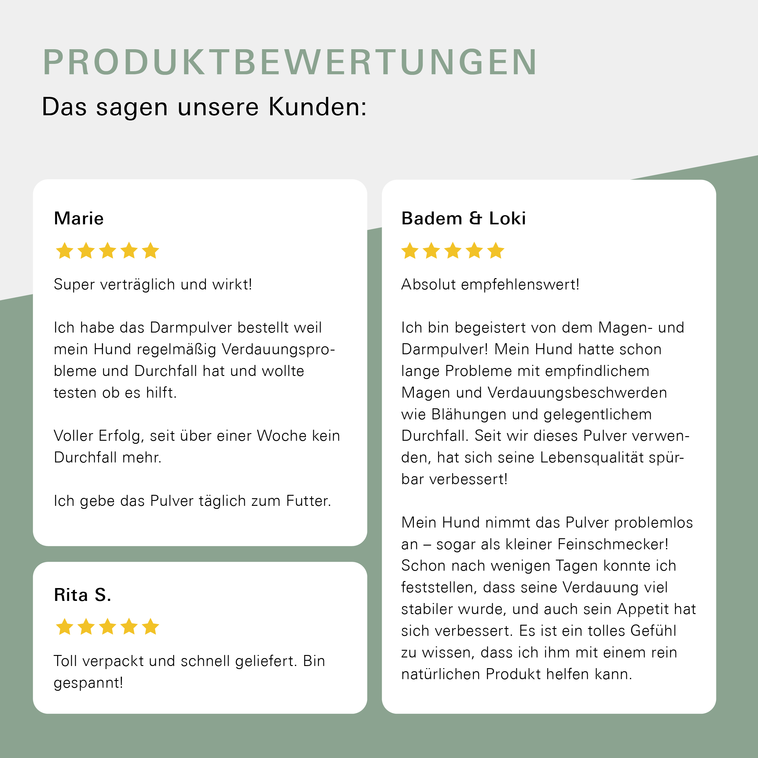 Magen- und Darmpulver für Hunde