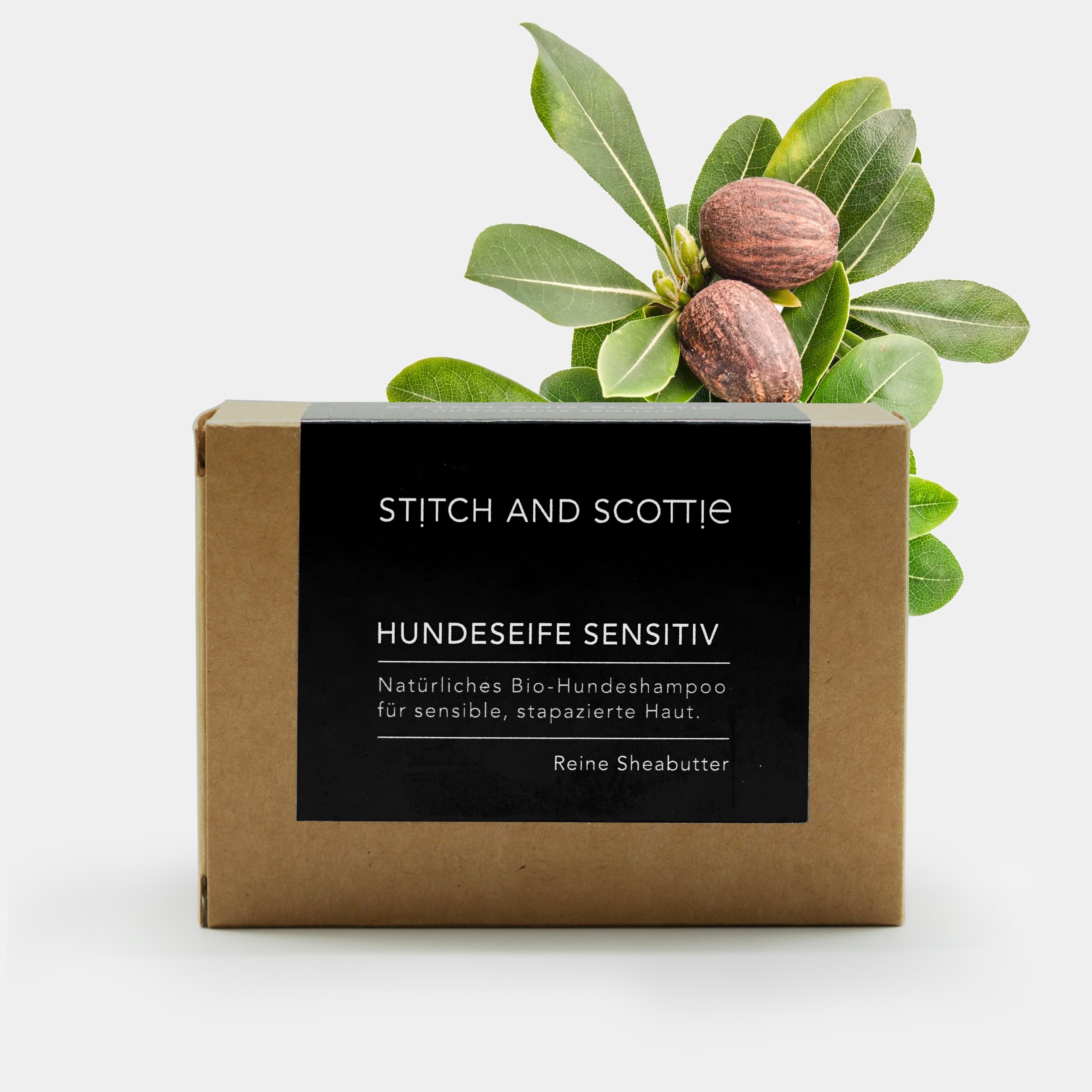 Die Hundeseife Sensitiv ist ein natürliches Bio-Hundeshampoo von Stitch and Scottie